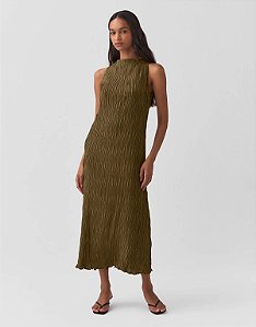 Vestido Texturizado Reto