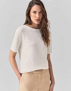Blusa Tricot Listras Relevo