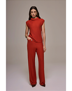 Blusa sem Manga Moletinho Creponada