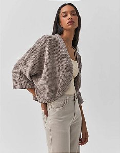 Cardigan Tricot Telado Paetê