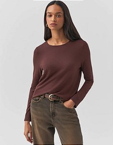 Blusa Tricot Gola Redonda