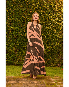 Vestido est. Pedra decote