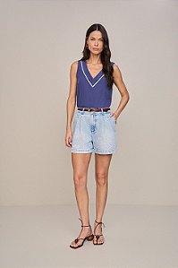Blusa Cavada Bicolor