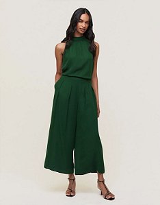 Calça Pantacourt Franzidos