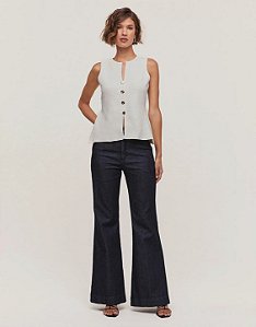 Calça Jeans Flare Alfaiatada