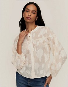Blusa Fio Tinto Jacquard Castanha
