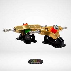 Setup 143 - Eixos OURO FIQUEI RICO e Bases 45°/35° PRETAS - Kit 57