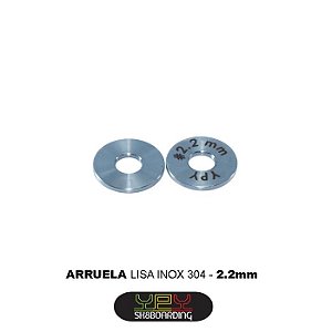 Arruelas lisas 2.2mm (inox 304)