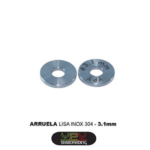 Arruelas lisas 3.1mm (inox 304)