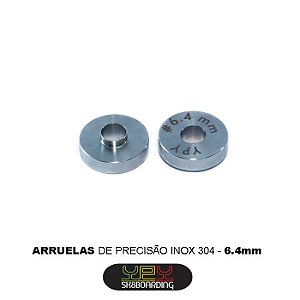 Arruelas de precisão 6.4mm (inox 304)