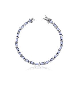 Pulseira riviera oval tanzanita