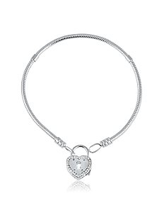 Pulseira de berloques com fecho de coração TAM 19