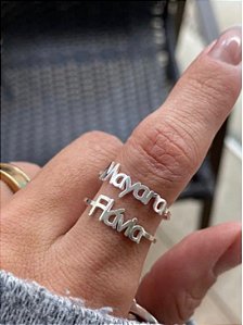 Anel personalizado com nome na prata 925