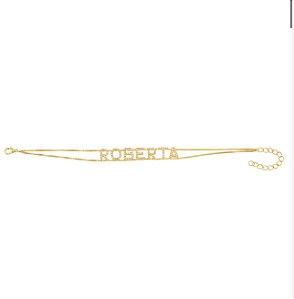 Pulseira personalizada de nome