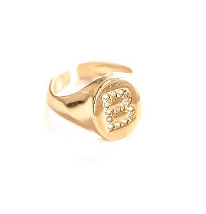 Anel de dedinho de letra