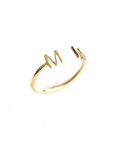 Anel personalizado com iniciais