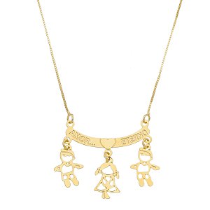 Colar personalizado de nome com pingentes