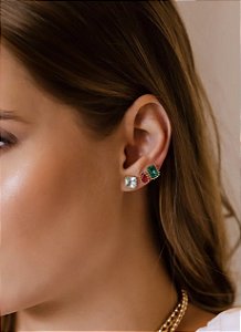 Trio de brinco colorido