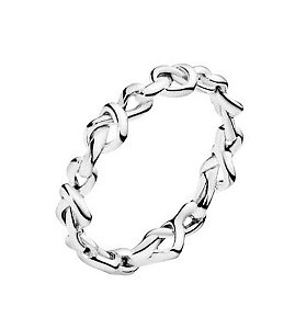 Anel de nó na prata