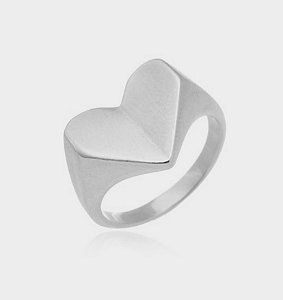 Anel de dedinho em formato de coração na prata 925 (escolha o tamanho)