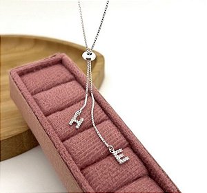 Colar de gravata personalizada de prata