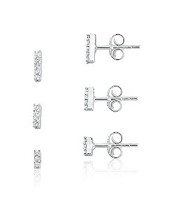 Trio palito na prata 925