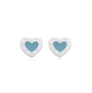 Brinco de coração na prata