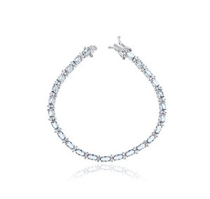 Pulseira riviera oval acqua marine