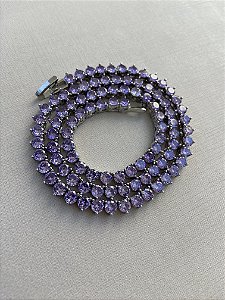 Colar riviera três pontas  lilás