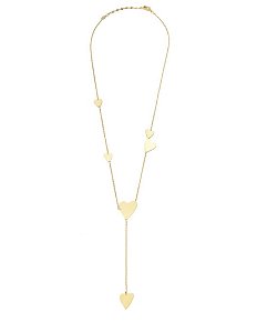 Colar gravata de corações