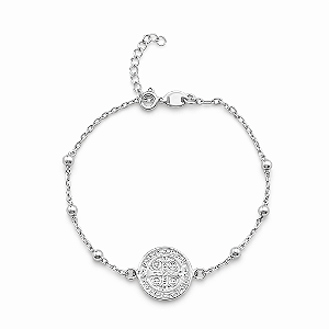 Pulseira de São Bento na prata 925