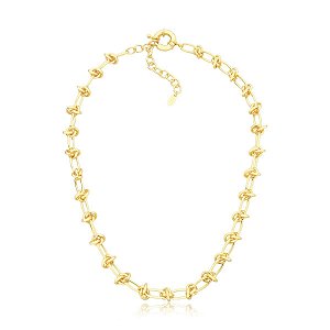 Colar nós dourado