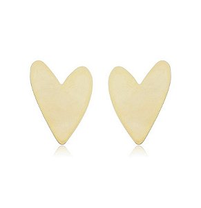Brinco de coração liso