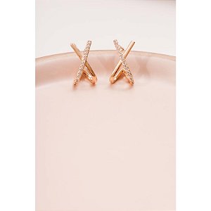 Brinco x cravejado e liso