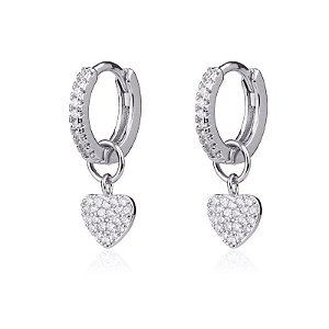 Argola com pingente de coração