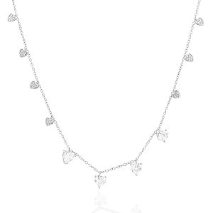 Colar com pedras em formato de coração