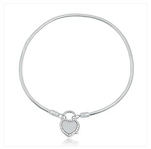 Pulseira de berloques com fecho de coração TAM 20