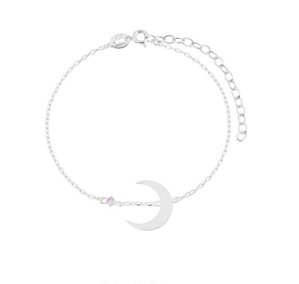 Pulseira lua na prata