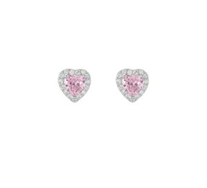 Brinco de coração kunzita