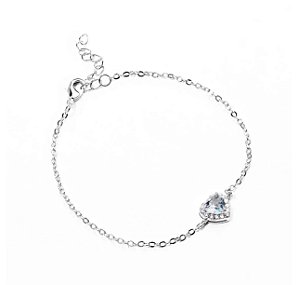 Pulseira de coração acqua