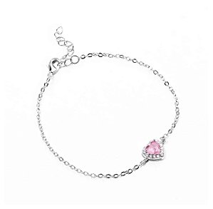 Pulseira de coração kunzita