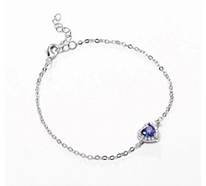 Pulseira de coração tanzanita