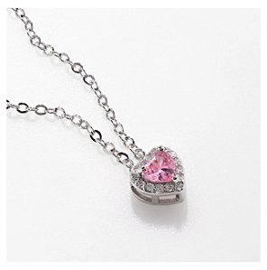 Colar de coração kunzita