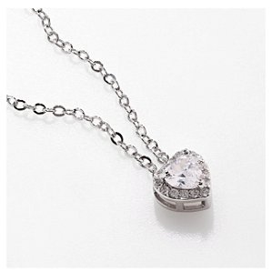 Colar de coração Cristal