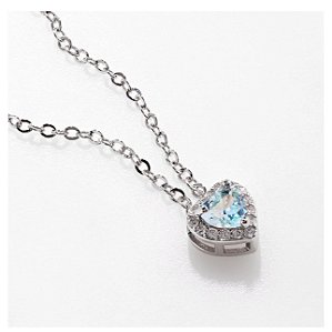 Colar de coração Acqua