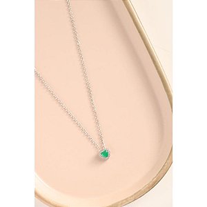 Colar de coração Esmeralda