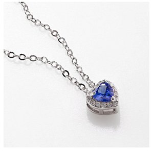 Colar de coração Tanzanita