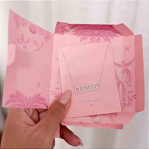 Colar personalizado de nome cravejado na prata 925