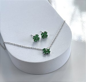 Conjunto trevo esmeralda