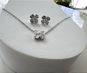 Conjunto trevo cristal
